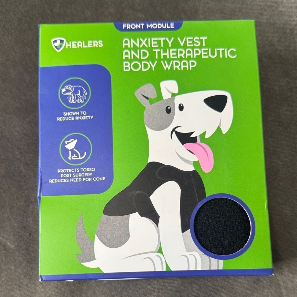 Healers Dog Anxiety Vest and Therapeutic Body Wrap Size M (35-50lb) NEW